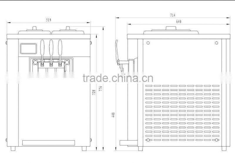 Digital Screen Frozen Yogurt Taylor Soft Ice Cream Machine