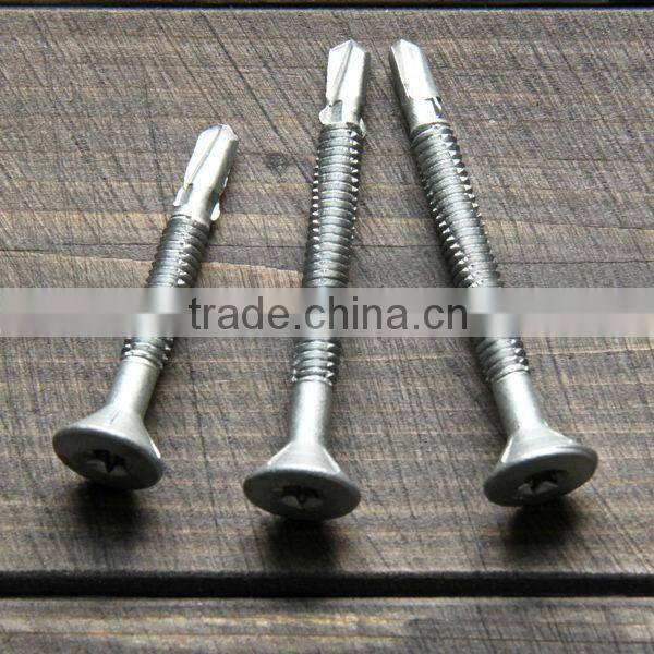Countersunk head TORX self drilling screw wings Dacromet