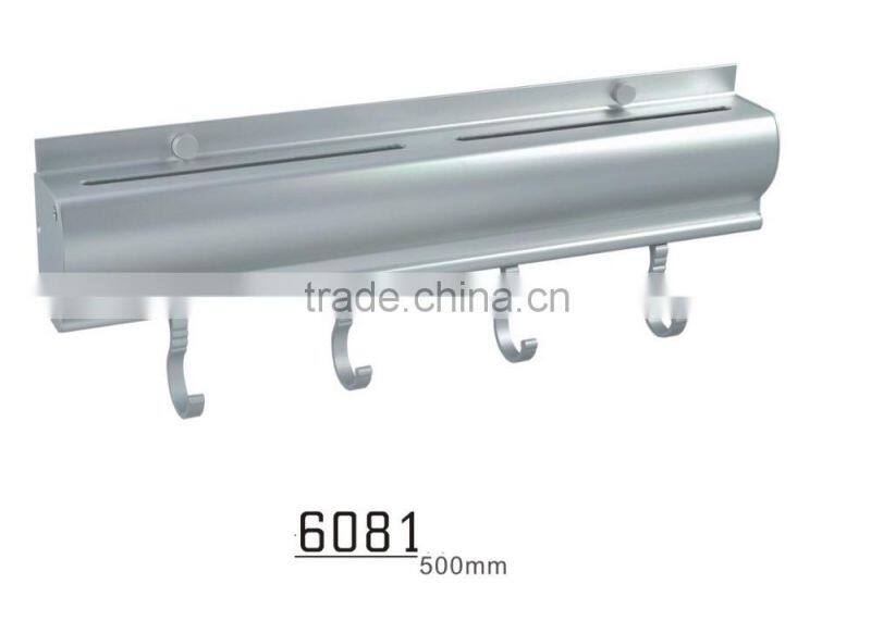 Wall Mounted Rustic Black Metal Kitchen Spice Rack & Paper Towel Holder / Bathroom Basket & Towel Bar