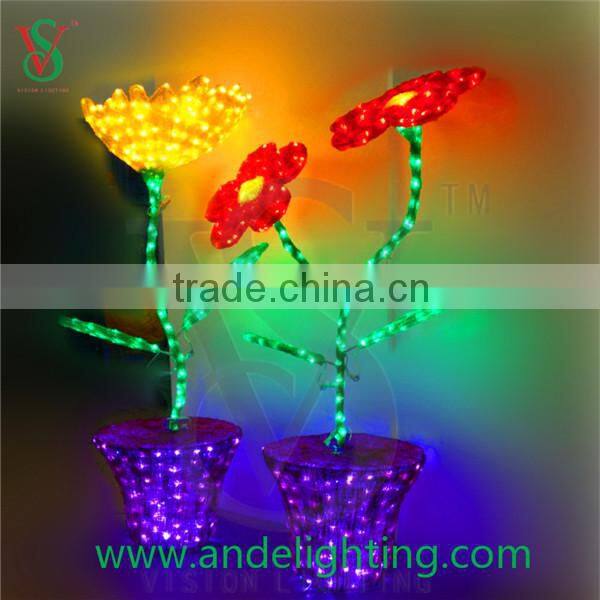 new LED 3D motif light sunflower light for decoration