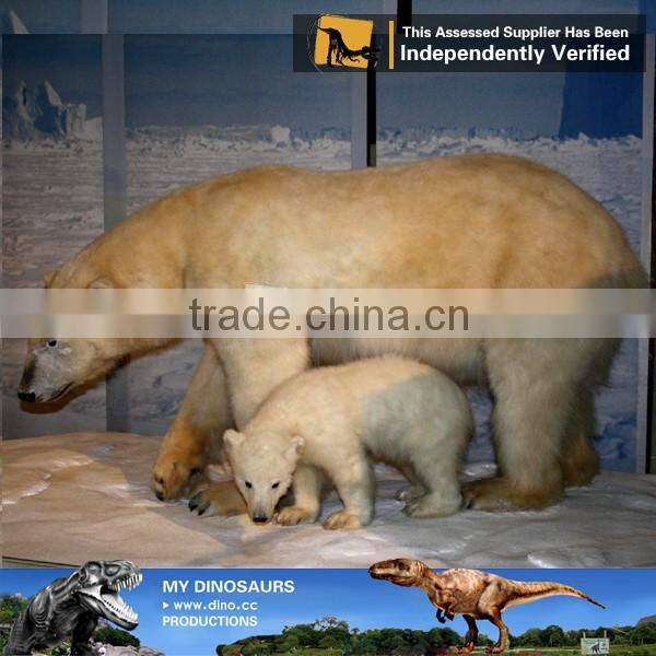 My Dino-C024 Theme park high quality life size polar bear statues