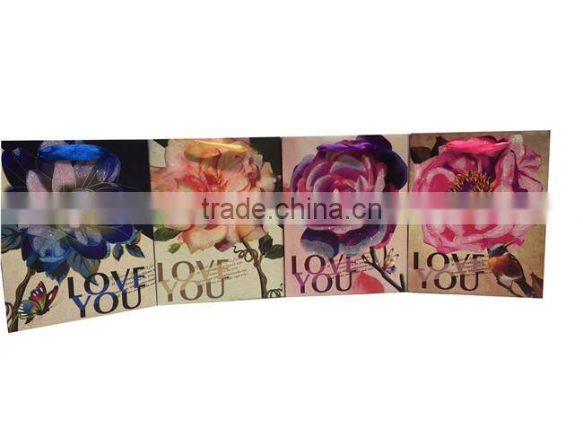 The Most Popular Design Gift Paper Bag With Ribbon Handles