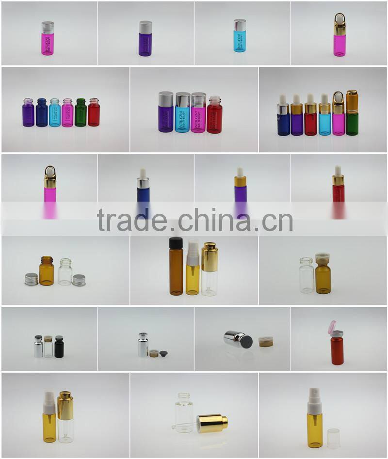 serum Bayonet bottles Clear Glass vials with Rubber Stoppers and Tear Off Injection Caps