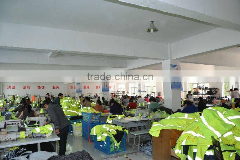 EN20471/343 fluo-yellow/orange winter waterproof winter men 7 in 1 bomber jacket park with reflector