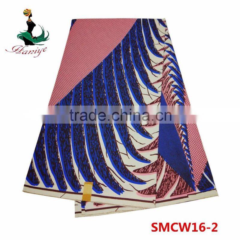 100% cotton wax fabric Real wax print fabric african ankara wax printed SMCW18