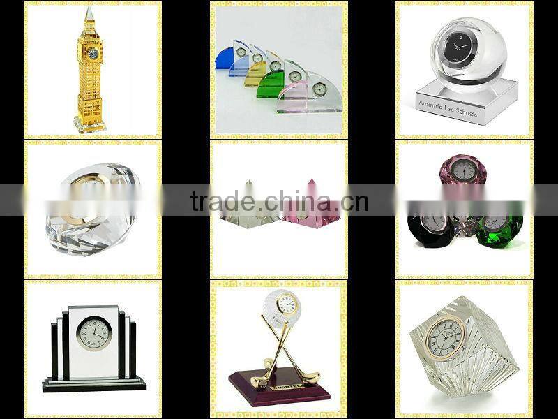 Handmade Unique Exquisite Crystal Clock Tower For New Year Gifts Souvenirs