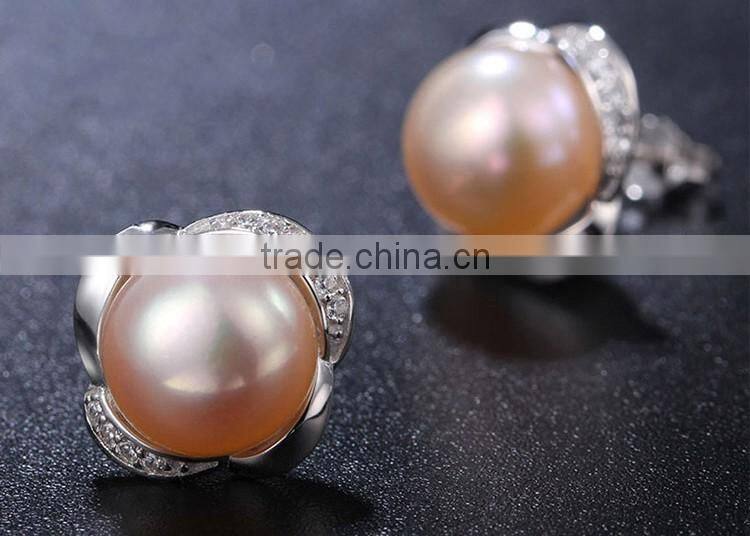 2015 Christmas cheap sterling silver rose stud earrings