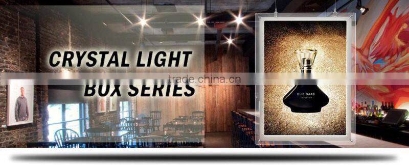 Hot sales advertising acrylic slim light box crystal solar powered led display