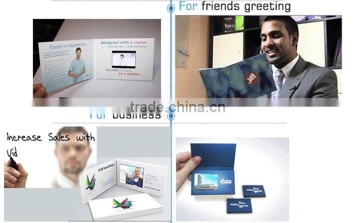 Digital mini lcd video screen business card video business card,lcd video card for invitation