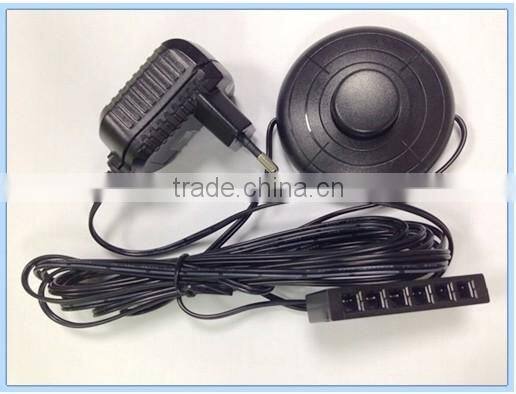 New !!! OEM/ODM 12v 0.5 A EU power supply with LED mini 6-way distributor and foot switch