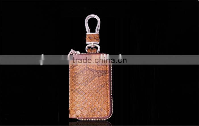 Custom Size Color Genuine Python Leather Car Key Case Handy Key Holder