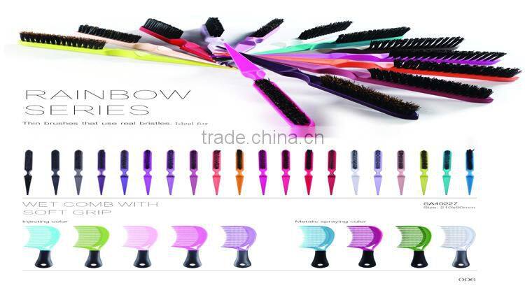 Raffini New Patterned Top selling Plastic with Swirl design Handle Paddle hair brush