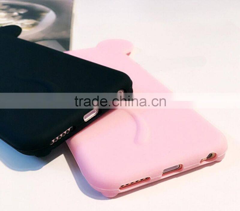 soft silicone Material colorful 3D cartoon Mickey mouse ear phone cover For iphone5 6 6s 7 plus cases