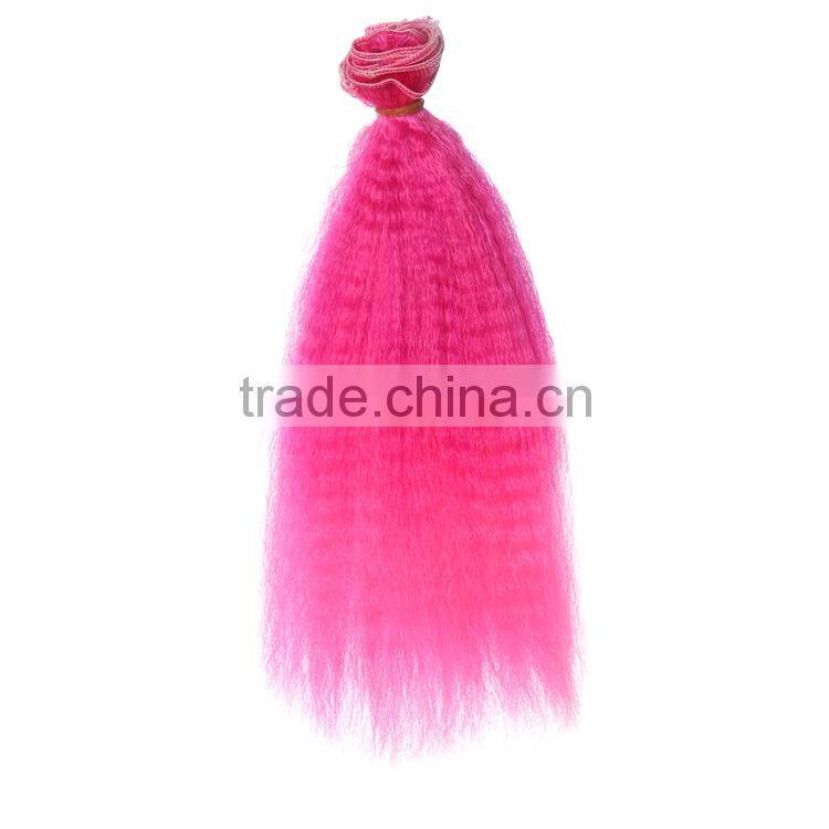15cm length synthetic afro yaki hair piece for DIY doll wig