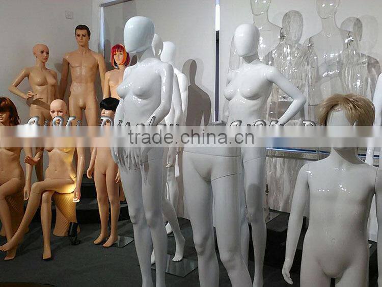 fashion form white glossy PP female wall decorations plastic 3/4 torso