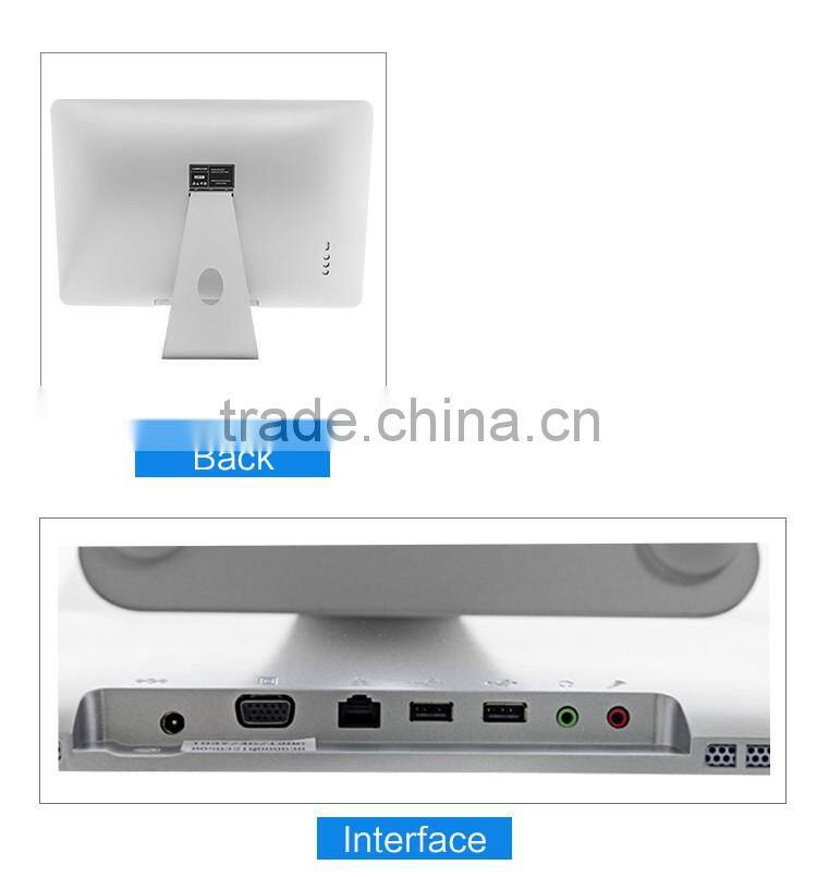 white color touch screen 16:9 hd 1080p 27inch desktop all in one pc