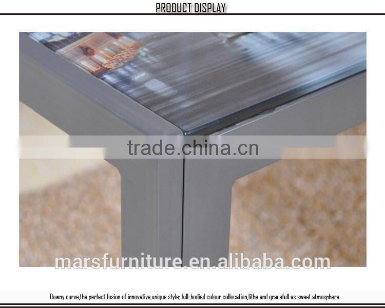 Modern Furniture Glass Kitchen Dining Dinette Top Dining Set 6 Person Dining Table and Chairs Set