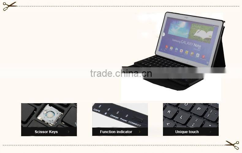 Professional CE ROHS bluetooth keyboard portable with high quality for Samsung NOTE 10.1inch P600/T520-SA206F