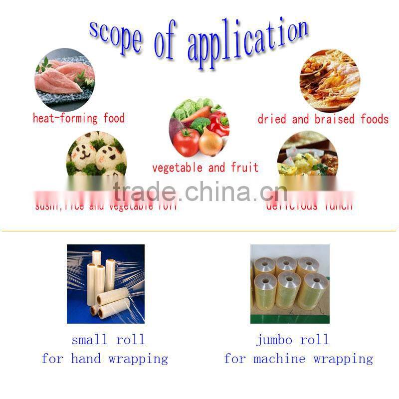 6000m length soft transparent blow pvc food grade stretch wrap film