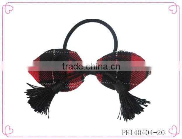 Elastic band human hair ponytail,black elastic hair bands for girls