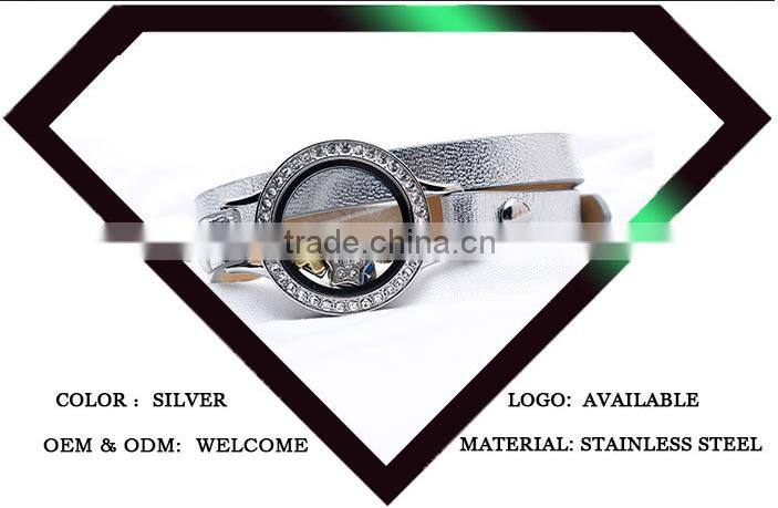 2016 Hot Sale Infinity Cheap Custom Diy Jewelry Locket Leather Bracelet