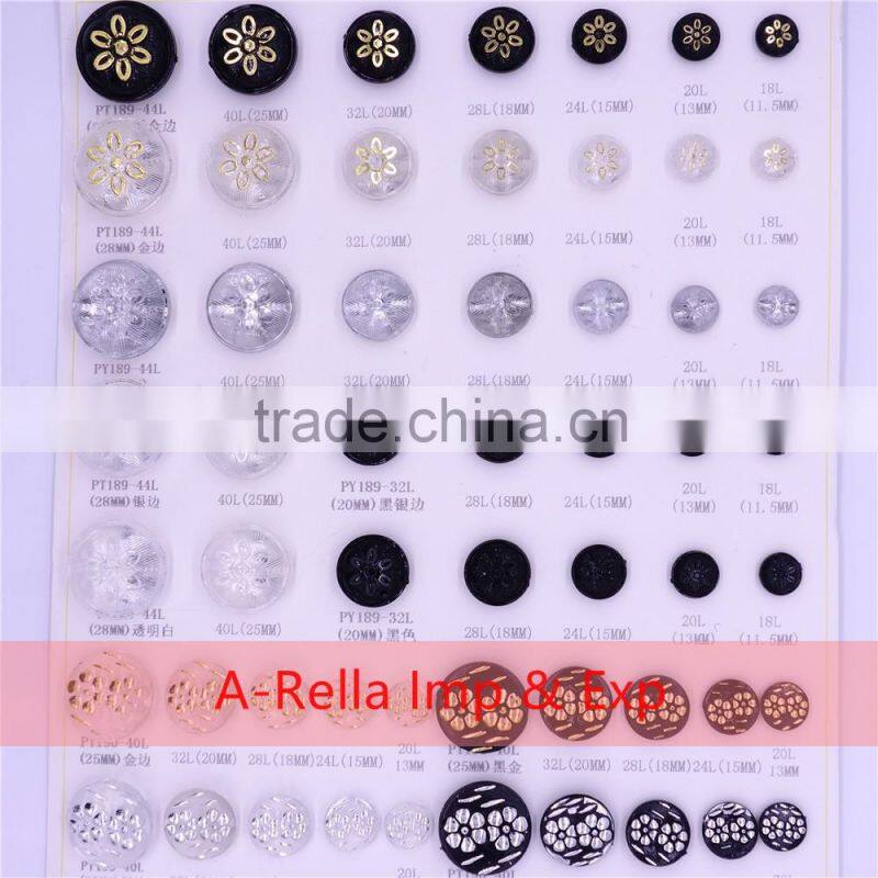 Round Shape 4 holes buttons for garment resin materials
