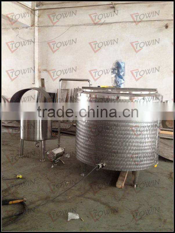SS304 fermentation tank with pump and storage tank