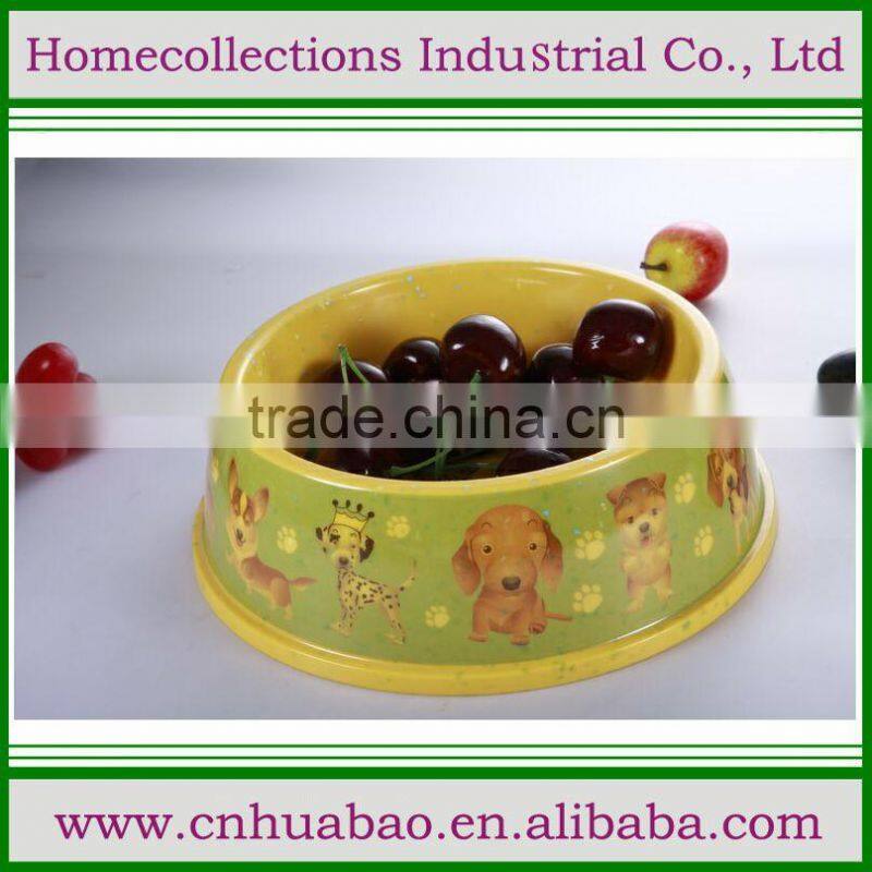 2016 new design melamine pet dinner dish with cute puppy printed,pet dishes equipment