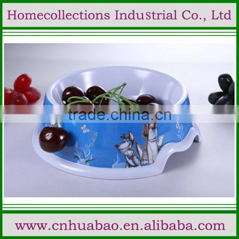 2015 new design stainless stee pet bowl/dog feeder/pet feeder with melamine cover pet premium