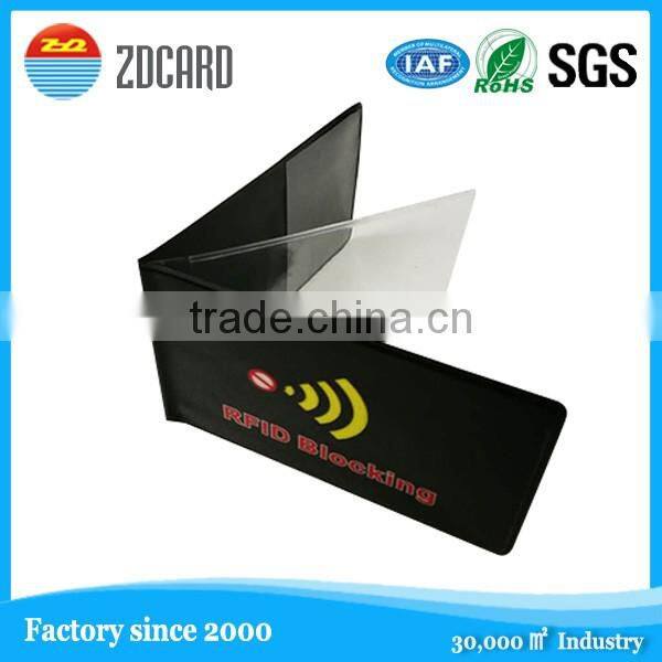 Wholesale soft PVC card holder with RFID blocking performance