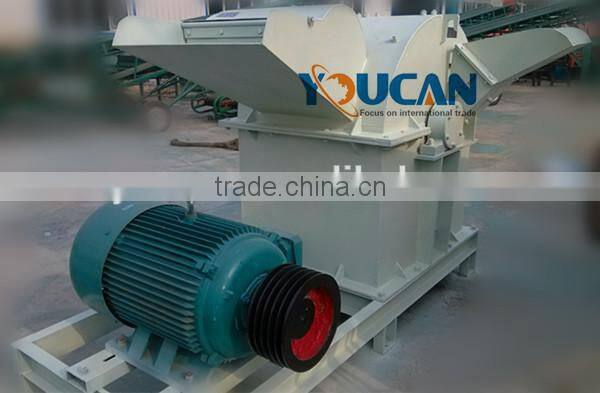 Youcan good price wood log crushing machine/wood hammer mill/tree branch grinder
