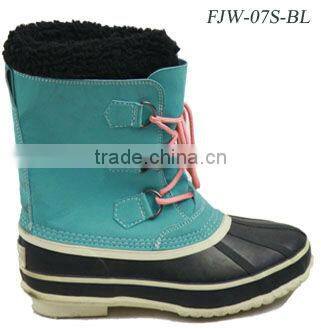 Fashion Ladies Genuine Leather Waterproof Winter Boots