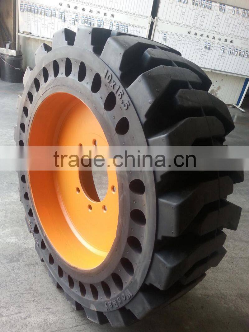 tire wheel assembly solid skid tire 10x16.5 10-16.5