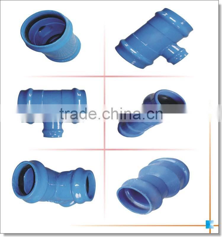 OEM custom foundry cast iron casting 45 degree lateral tee fitting