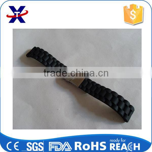 durable black durable silicone bulk watch strap