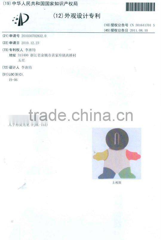 Kid shape plastic clear computer drawing pen