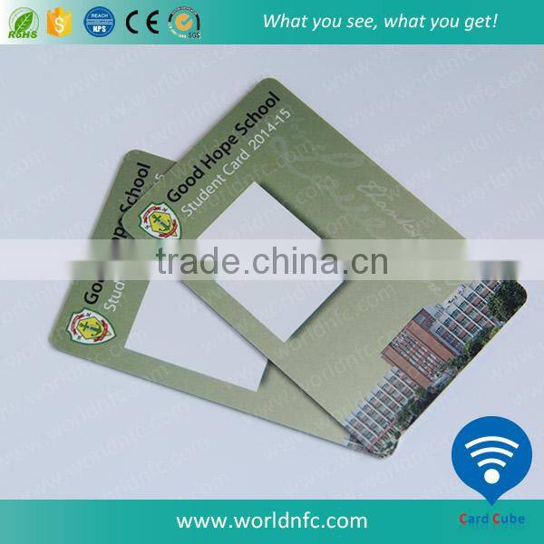 Printable Plastic 13.56MHz Student RFID Card with Photo Frame