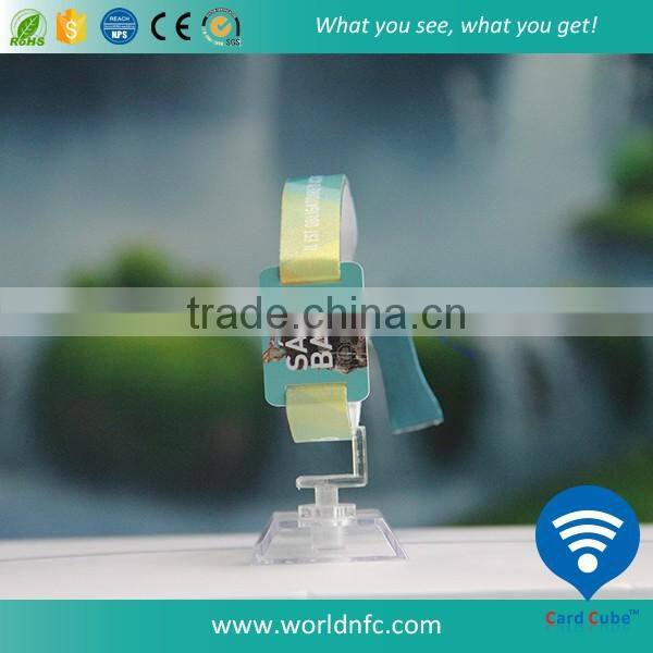 2016 Hot Sale NTAG213 Woven RFID Wristband with Printing