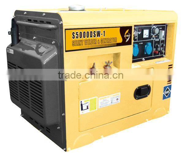 5.5kw portable Slient diesel welder generator price