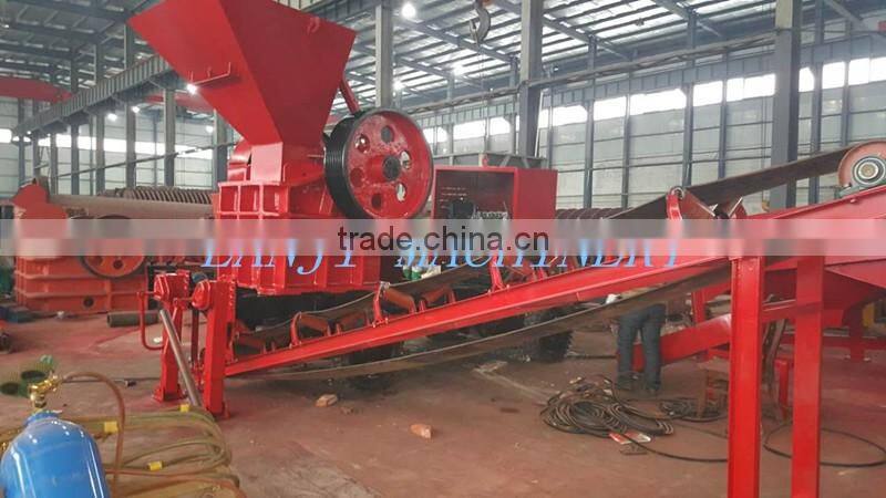 2016 New Style movable small jaw crusher for stone crushing line