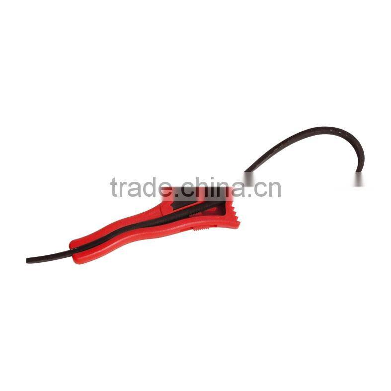 6" plastic yellow multipurpose adjustable spanner wrench with rubber strap with custom logo