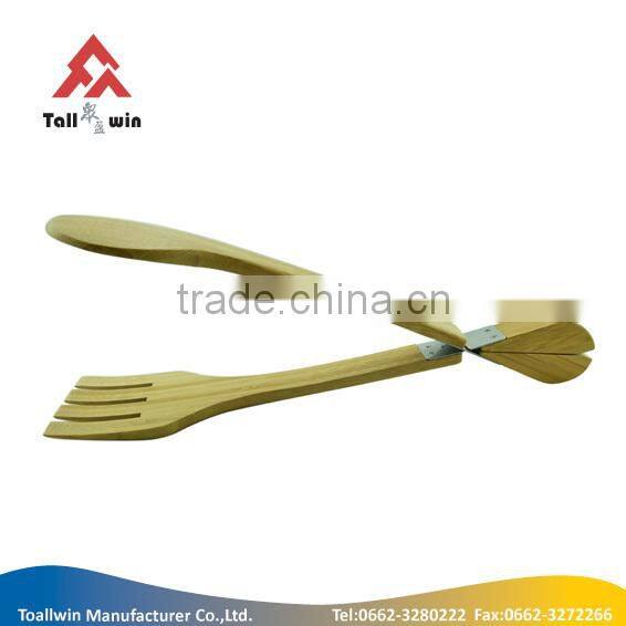 high quality bamboo multifunction kitchen tongs