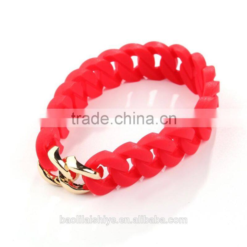 Newest arrival Bright Color Fashion Silicone Bracelets 2017