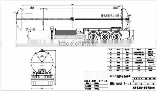 40m3 lpg tank semi trailer
