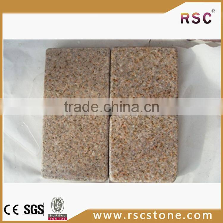 Brown granite paving low thickness
