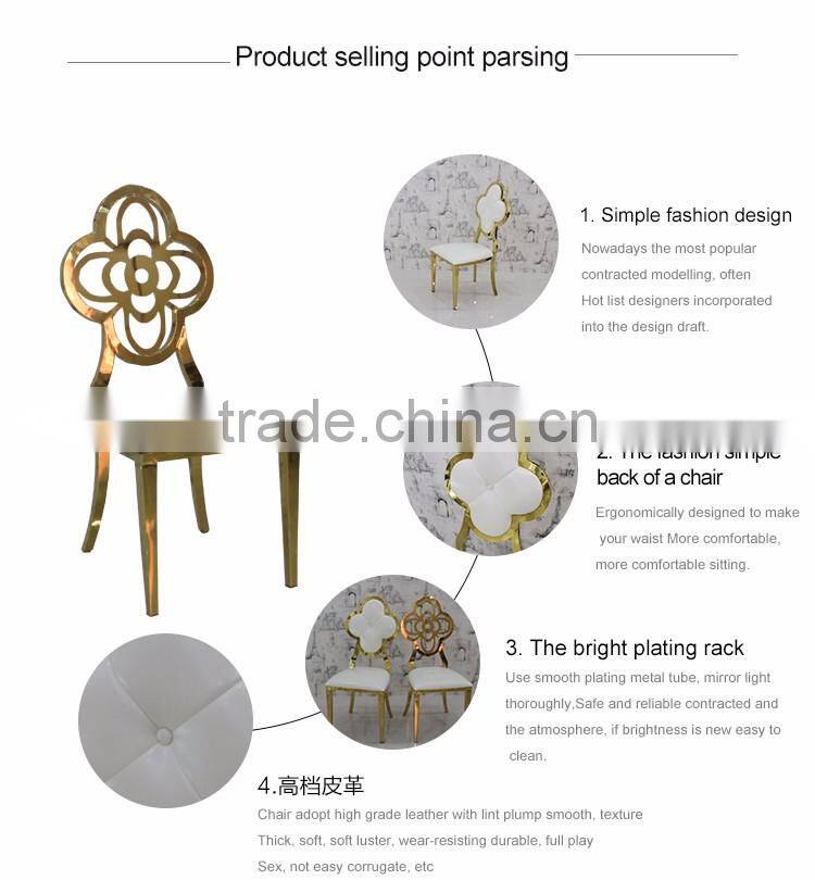 Hot sale Golden wedding king throne chair with flower back