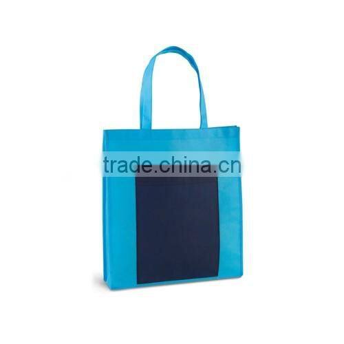 High quality non woven recycle tote shopping bag with big frontal pocket