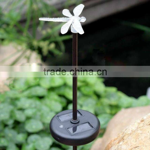 Upright dragonfly solar garden lights
