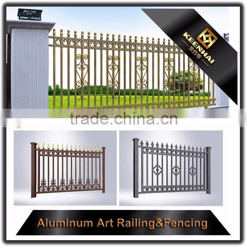 Garden Decoration Color Painted Metal Cast Aluminum Garden Picket Fence Spears