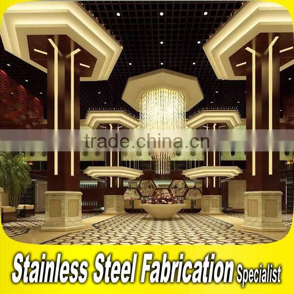 Custom Made Pop Design Hotel Lobby Interior Decoration